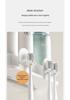 Wall-Mounted Toothbrush & Toothpaste Holder with Mouthwash Cup, Punch-Free