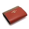Coach Khaki and CF369 IMS4L Women's Tri-fold Wallet, Terracotta, [Used]