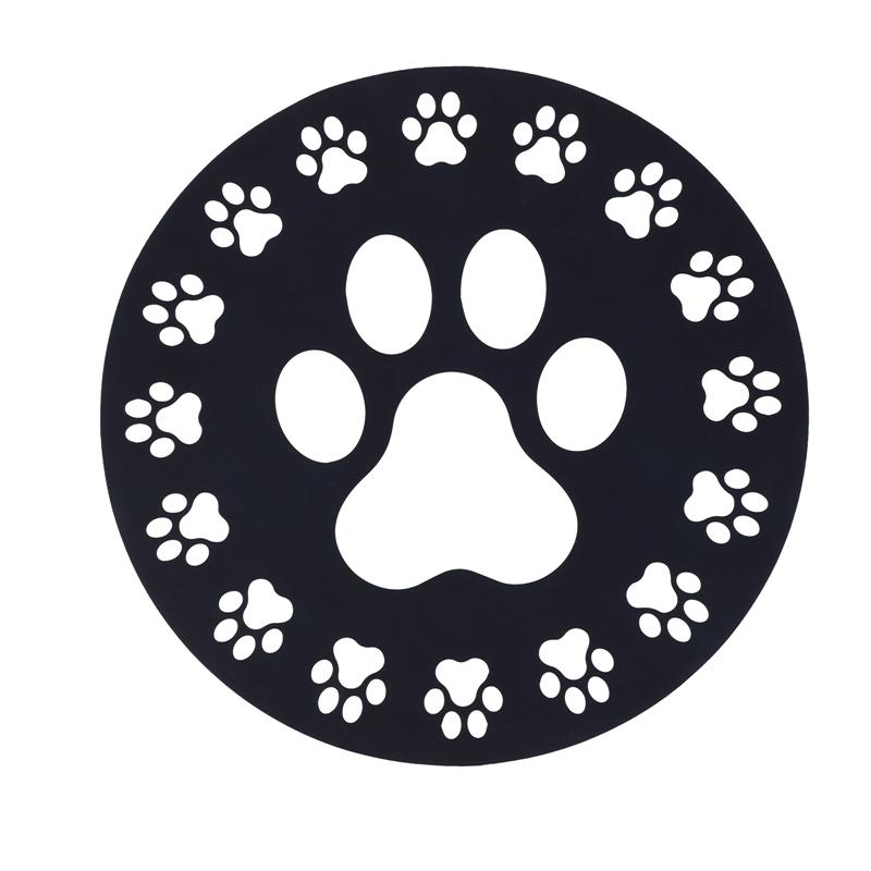 Pet Feeding Mat Dog Dish Mats Cartoon Paw Dog Feeding Mat Non-slip Absorbent Pet Bowl Pad Diatom Mud Pet Placemat Pet Shop
