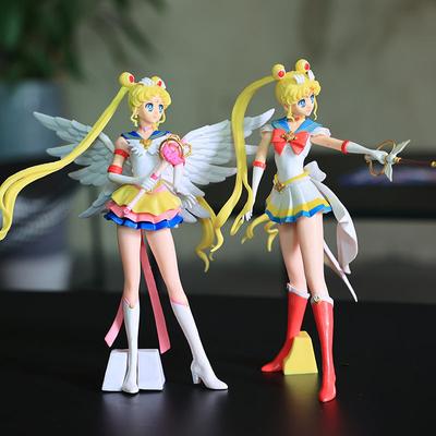 24cm Ewige Sailor Moon Figuren Anime Tsukino Usagi Actionfigur Ewige Tiare PVC Kuchenornamente Sammlungsmodell Spielzeug Geschenke