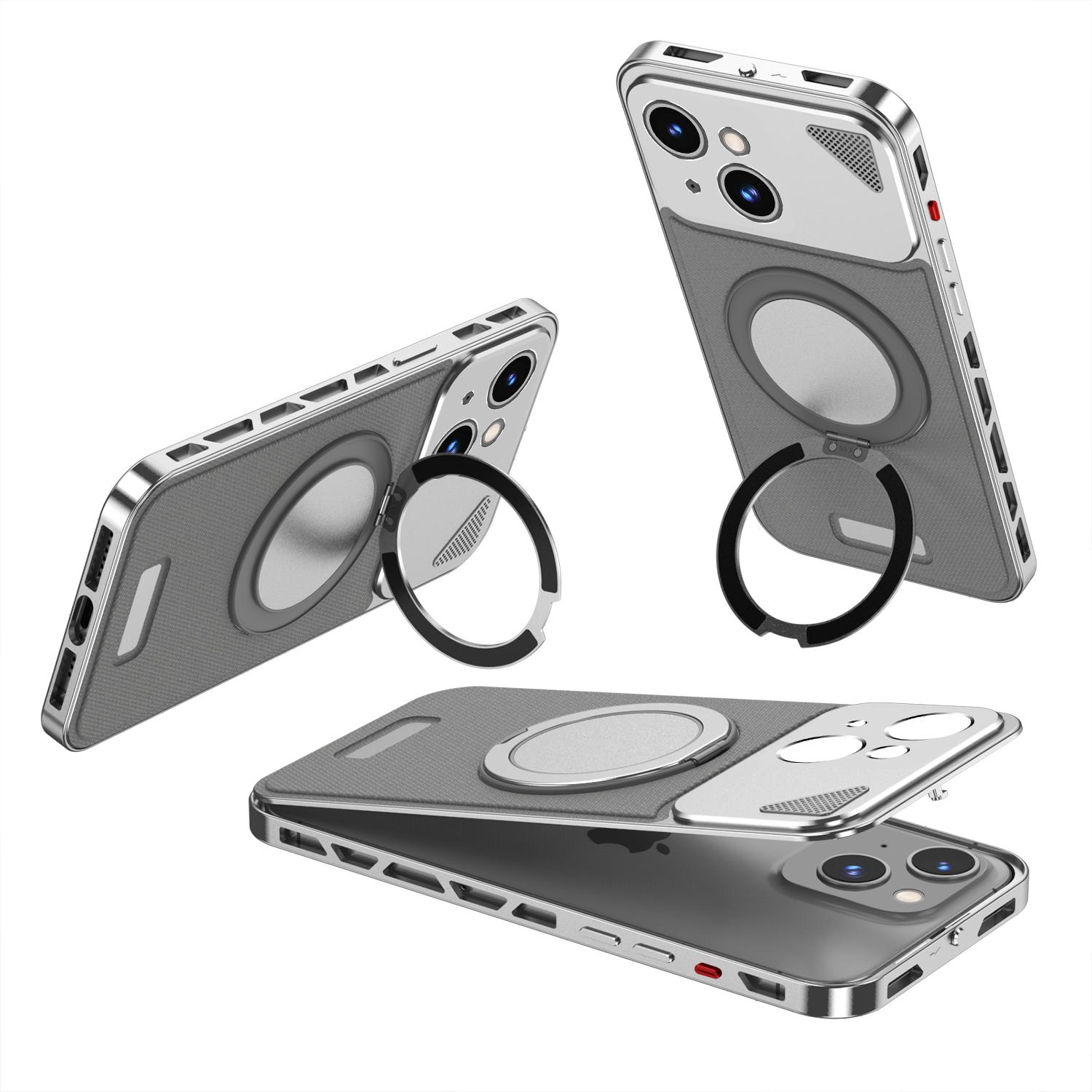 

Магнитный вращающийся на 360° чехол-подставка для телефона iPhone 14 15 13 Pro Max металлический кожаный чехол с застежкой-кнопкой на четыре угла для защиты от падений For IPhone 15