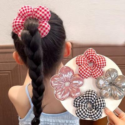 Super Mignons Chouchous Fleurs Enfants Fille Enfant Bandeau Élastique Cheveux Accessoires Attache Cheveux Anneau Corde Coiffe Couvre-chef Ornement