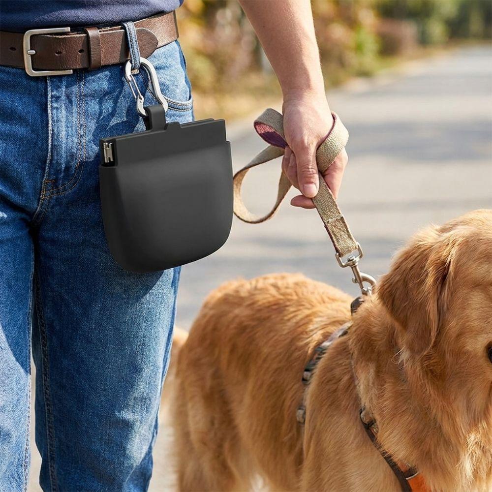 Waterproof Silicone Dog Treat Pouch Stain-resistant Oil-resistant Dog Training Pouch Food Dispenser Water-resistant