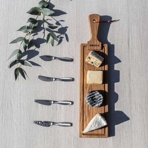 BOSKA Monaco+ Cheese Knife, Stainless Steel, 16x2.7x0.7cm, Set of 4 Mini Cheese Knives, 307096