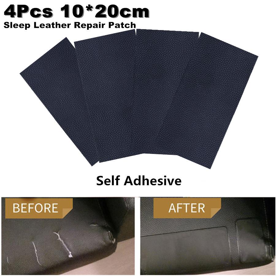 Seat leather sticker 10*20 lychee pattern (4pcs)-black-WN (British version)