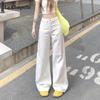 Women's High-Waist Straight Wide-Leg Jeans