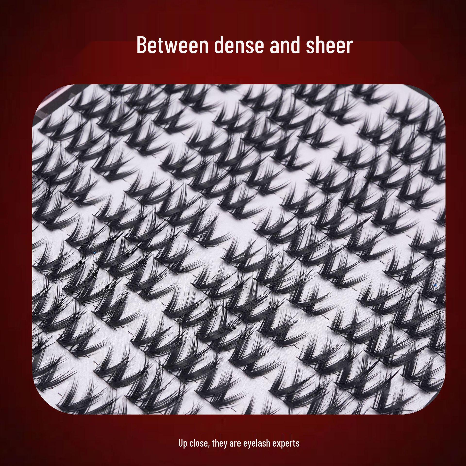

5D Dense Large Curl W-Shaped Segmented False Eyelashes for European & American Styles