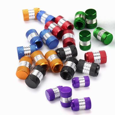 4x Aluminum Alloy Car Wheel Tire Valve Caps Tyre Rim Stem Covers Airdust Waterproof for Automobiles Motorcycles Trucks Bikes