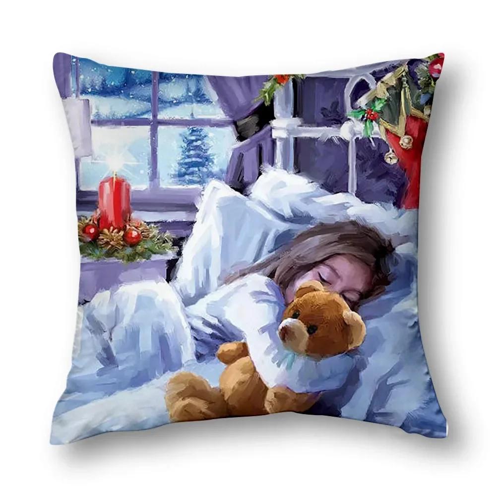 

Чехол на подушку с рождественским декором — обновите декор вашего дома с помощью праздничного духа Декор для гостиной 40x40 45x45 50x50 60x60 30x30cm