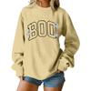 Women's Round Neck Printed Tops Cotton Casual Fashion Long Sleeve Pullover Top Blouse