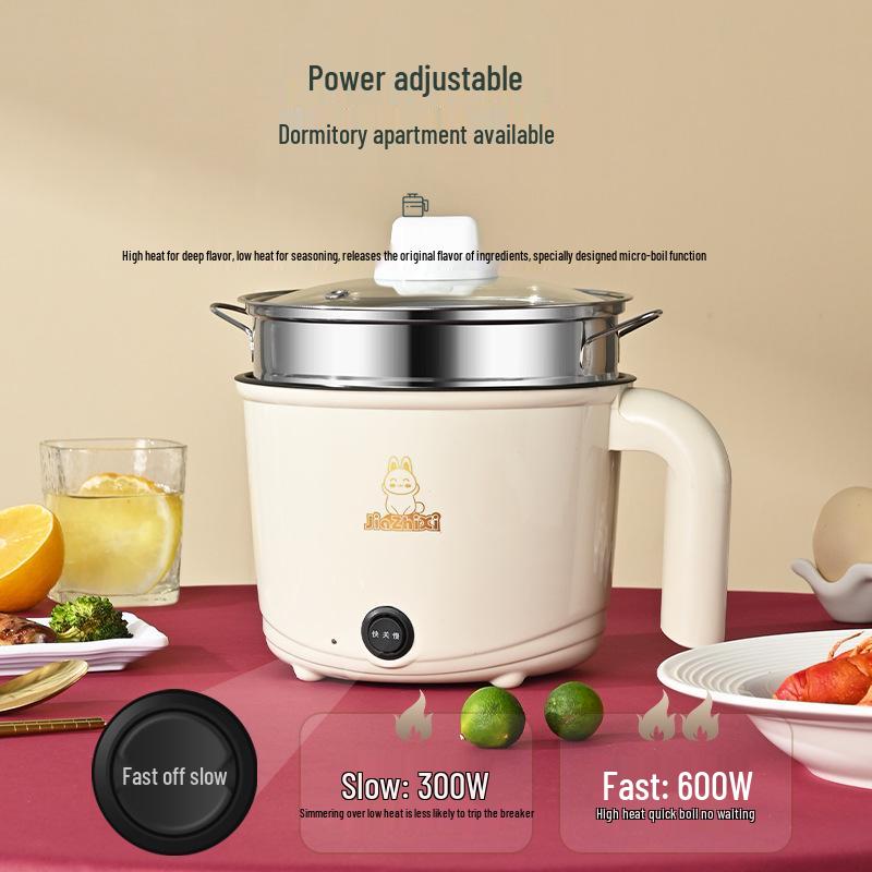 Multifunctional Electric Cooking Pot: Mini Rice Cooker & Stir-Fry Hot Pot for Student Dorms