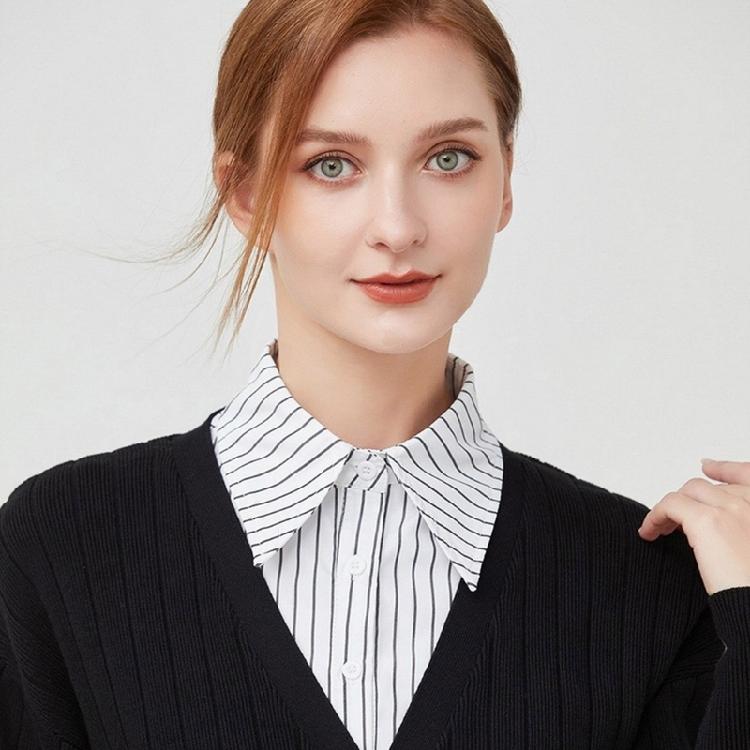 Fashion Versatile Wristband and Detachable Collar Set Shawl Versatile Lapel Detachable Collar Shawl for Dress Shirt