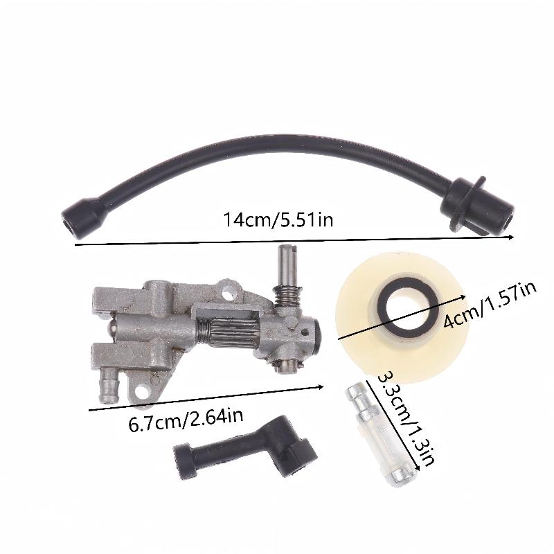 5Pc Oil Pump Filter Pipe Hose Line Oil Nozzle Turbine Kit For 4500 5200 5800 45Cc 52Cc 58Cc Gasoline Chainsaw Spare Parts