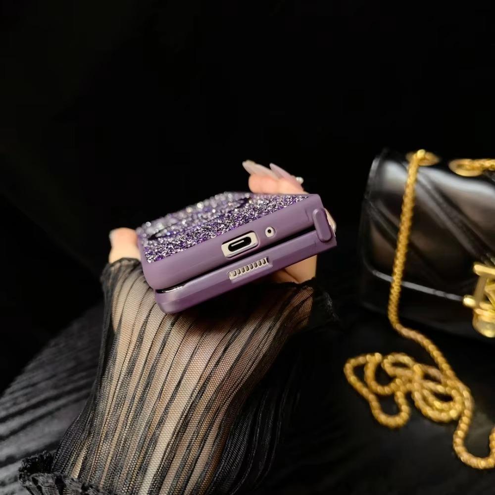 High-end Luxury Magsafe Magnetic Sparkling Diamond Brilliant Phone Case for Samsung Galaxy Z Fold 7 6 5 4 3 TPU Soft Edge Cover