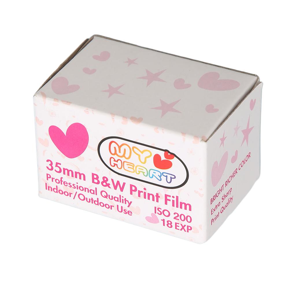 35mm Black and White Print Film ISO 200 HD Camera Black and White Negative Film for 135 Cameras 18 Sheet