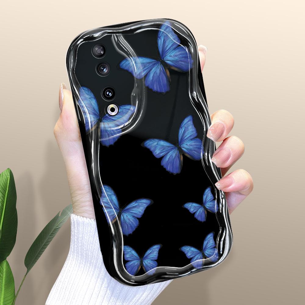 Cute Cartoon Pattern Cream Texture Casing Wavy Edge Soft Silicone Cover Phone Case for Huawei Honor Infinix Tecno iPhone