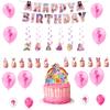 Barbie Birthday Party Balloon Set With Banner 4 Pieces Includes Banner 18pcs Balloons 12pcs Small Inserts 1 Large Insert