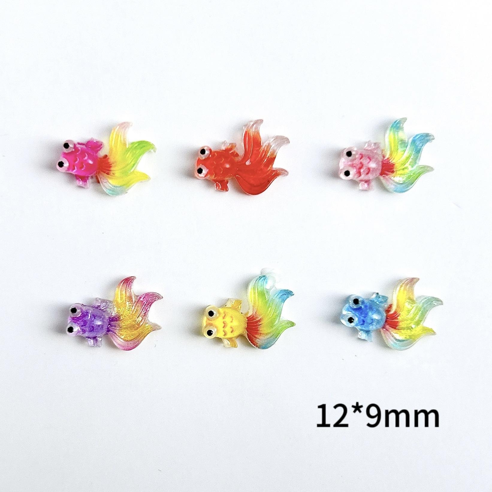 New Gradient Goldfish Nail Art Accessories Lucky Koi Fish Wearable Nail Art DIY Handmade Accessories Mixed Style