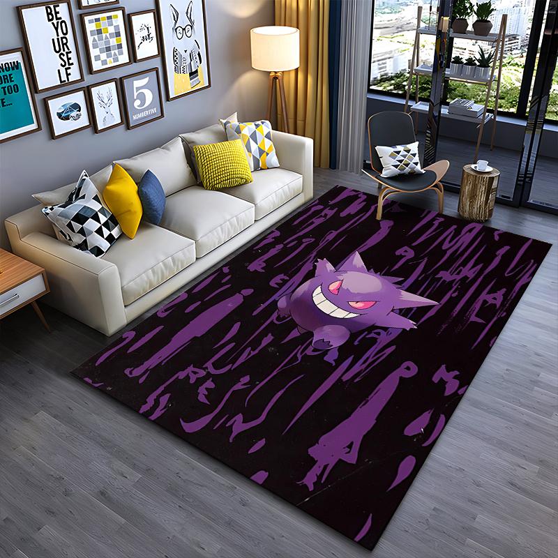 

Pokémon Gengar Printed Non-slip Flannel Carpet, Machine Washable, Soft, for Living Room and Bedroom Home Use 40x60cm( 15x23in )