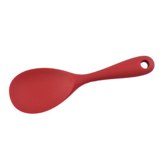 Silicone Rice Spoon Solid Color Non-stick Meal Pot Pan Scoop Kitchen Utensils