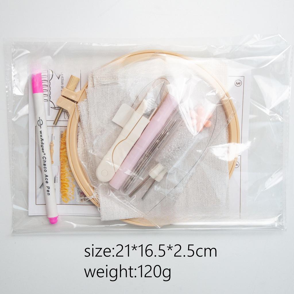 Punch Needle Kits für Erwachsene Anfänger Verstellbare Punch Needle Stickrahmen Kits Punch Needle Stoff für DIY Basteldekorationen
