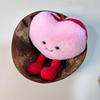 1Pcs Adorable Smiling Red Pink Heart Dolls Soft Heart Plush Stuffed Toy Pendant Valentine'S Day Gift For Girlfriend Home Decor