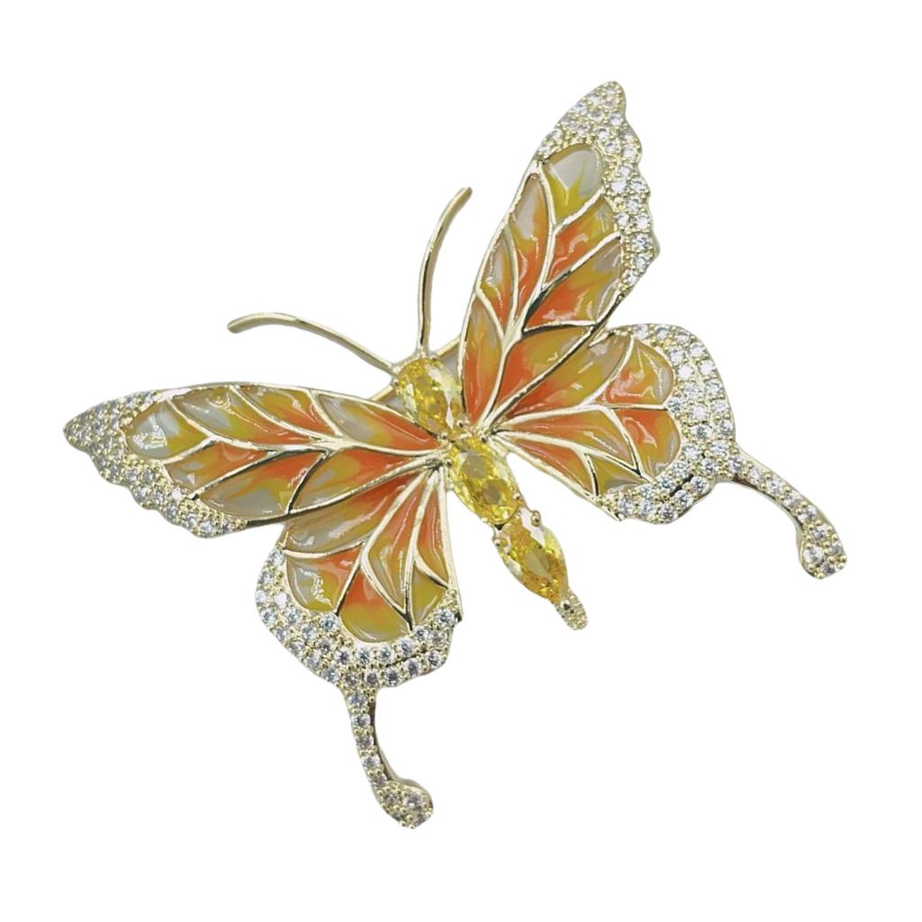 Handcraft Alloy Butterfly Pin Intricate Craftsmanship Sturdy Materials Fashion Accessory for Outfits or Bags Decoration