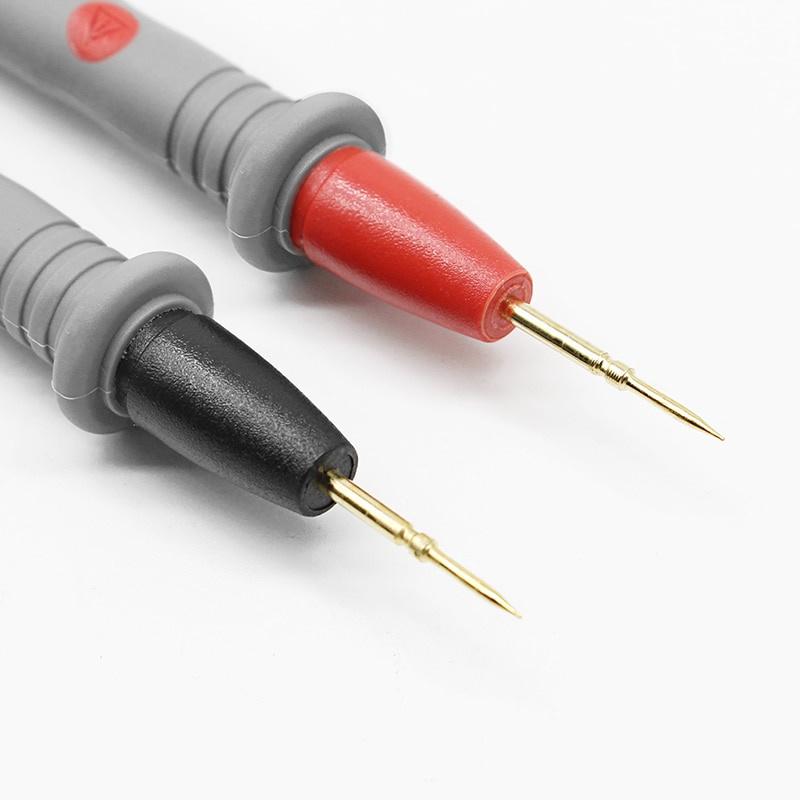 1 Pair Digital Multimeter Probe Soft-silicone-wire Needle-tip Universal Test Leads with Alligator Clip for LED Tester KTY