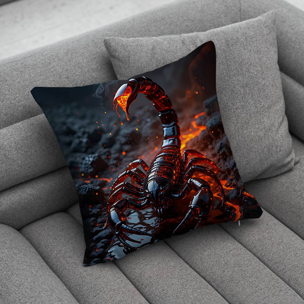 Scorpion Cool Animal Pillow Case For Home Bedroom Car Office Decoration Living Room Sofa Cushion Cover Suitable