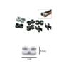 100pcs/lot MOC Brick Clips Double U Clips Building Blocks Construction Creative Bricks Parts DIY Accessories Toys For Children