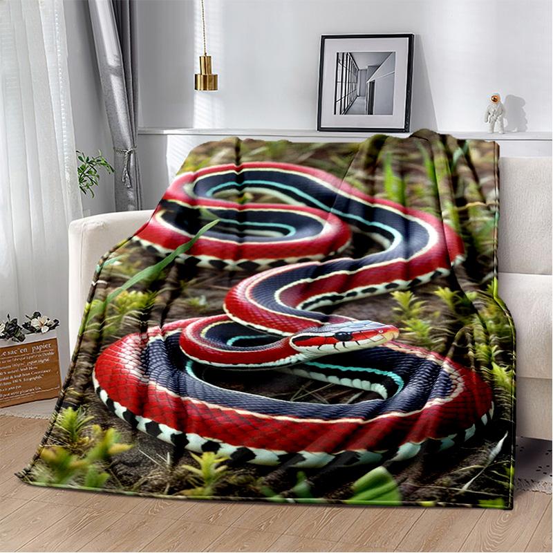 Gothic Snake Serpent Python Viper Blankets Soft Throw Blanket for Home Bedroom Bed Sofa Picnic Travel Office Cover Kids Gift