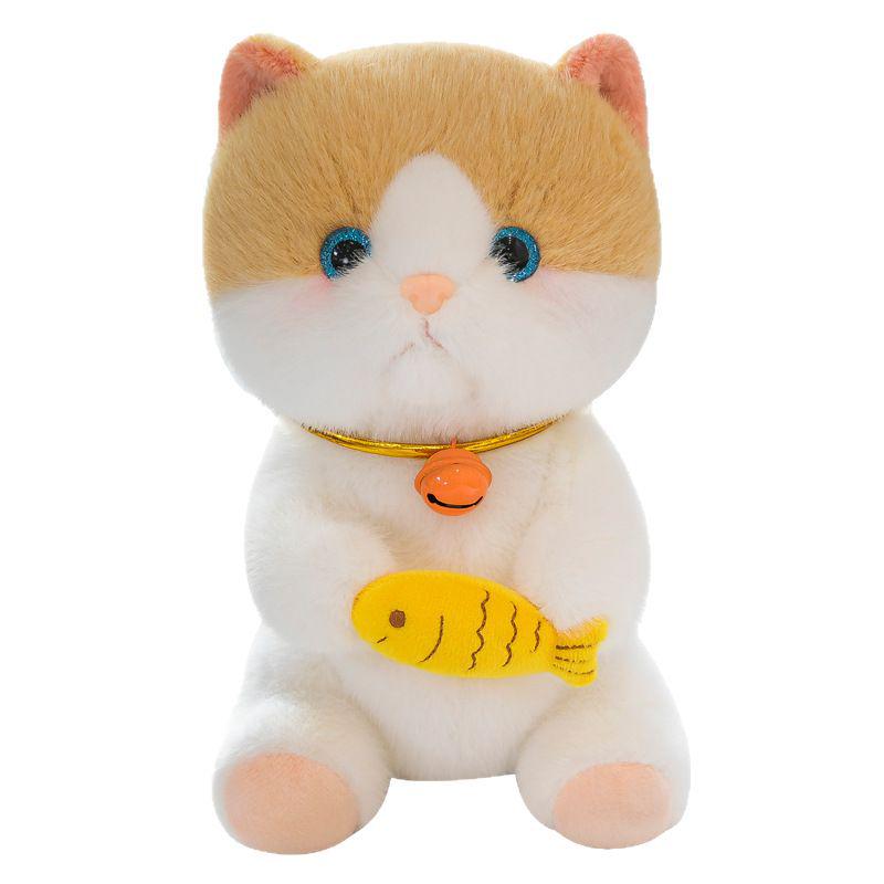 Adorable Kitten Plush Toy - Soft Stuffed Animal Sleep Companion and Gift for Girls' Birthdays