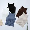Women's Seamless Sleeveless Vest with Built-in Bra - No Underwire, Slimming Fit