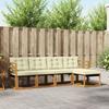 Outdoor Sofa Set with Cushions 5 pcs Natural and Cream