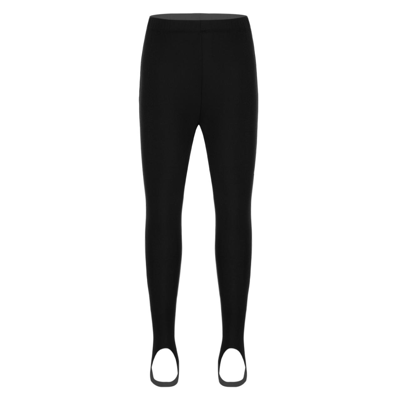 

Детские колготки унисекс со стременами для балета, йоги, танцев, чулки, детские носки, колготки 10-12 Years чёрный