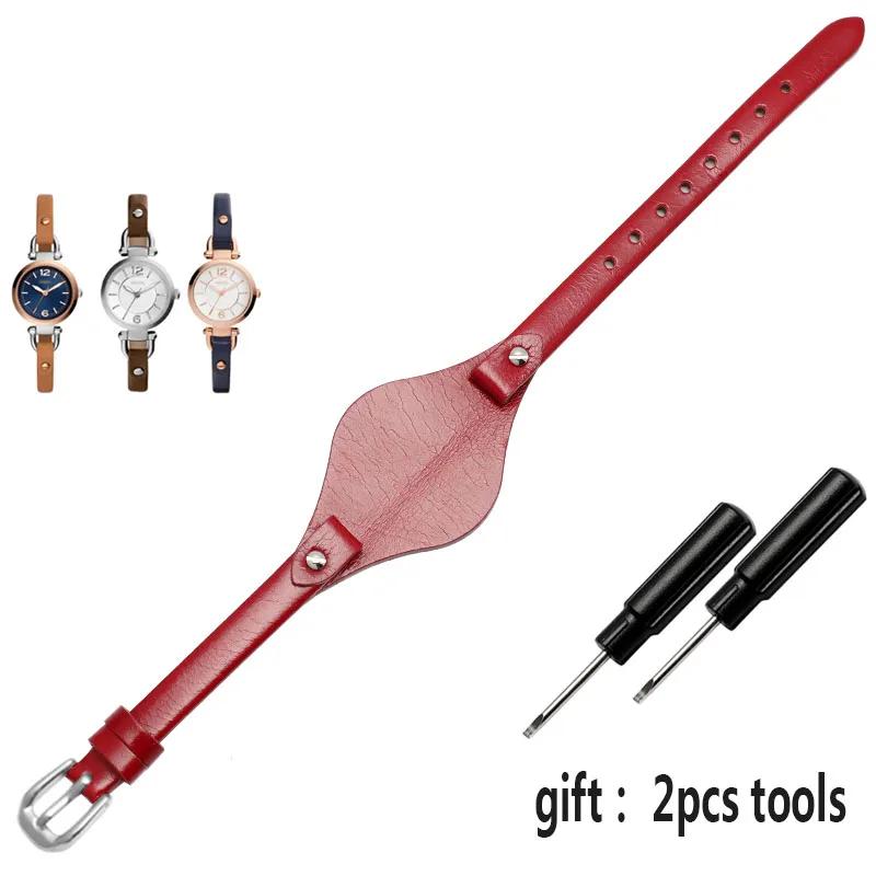 Классические ремешки для часов из натуральной кожи для Fossil ES3077 ES2830 ES3262 ES3060 — фото 10