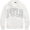 Polo Hooded Letter Drop Shoulder Long Sleeve Sweatshirt Women Sweatshirt White 211A90685-001