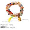New Sweet Dopamine Color Crystal DIY Peach & Pineapple Pendant Hair Tie, Hair Accessories for Women