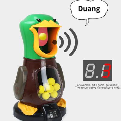Hava ile çalışan atış ördek oyuncakları Hava ile çalışan silah yumuşak mermi topu elektronik puanlama fonksiyonu savaş oyunu komik silah oyuncak hediye