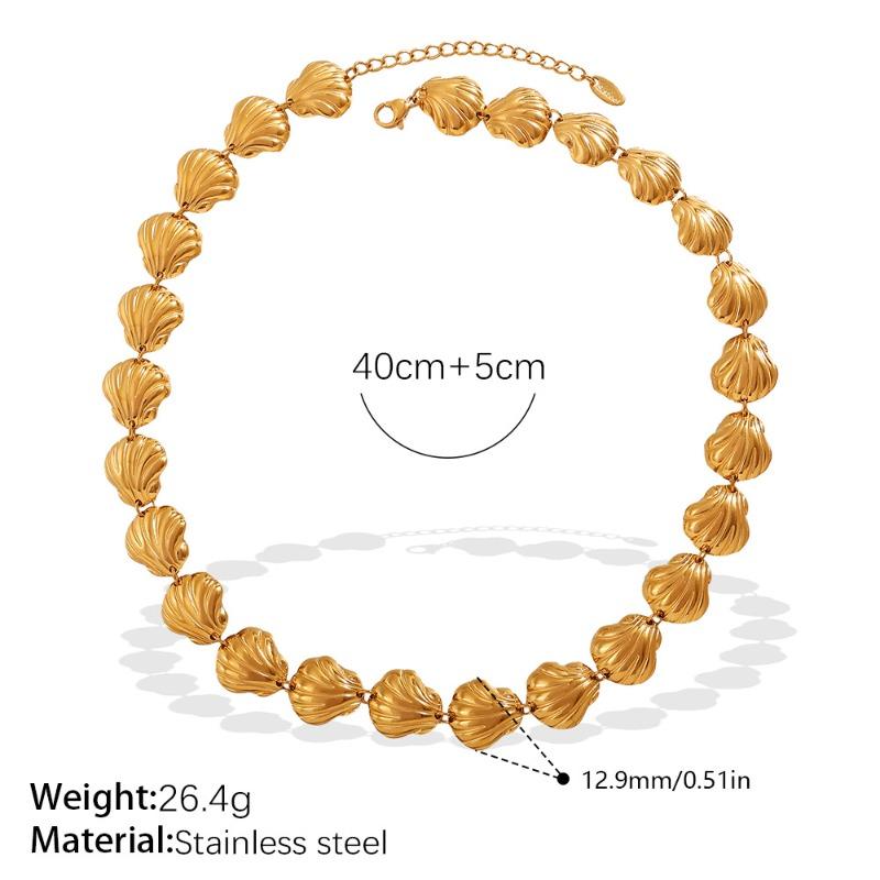 

Meier Ocean breeze shell necklace & bracelet set - trendy vintage style, versatile women s jewelry set