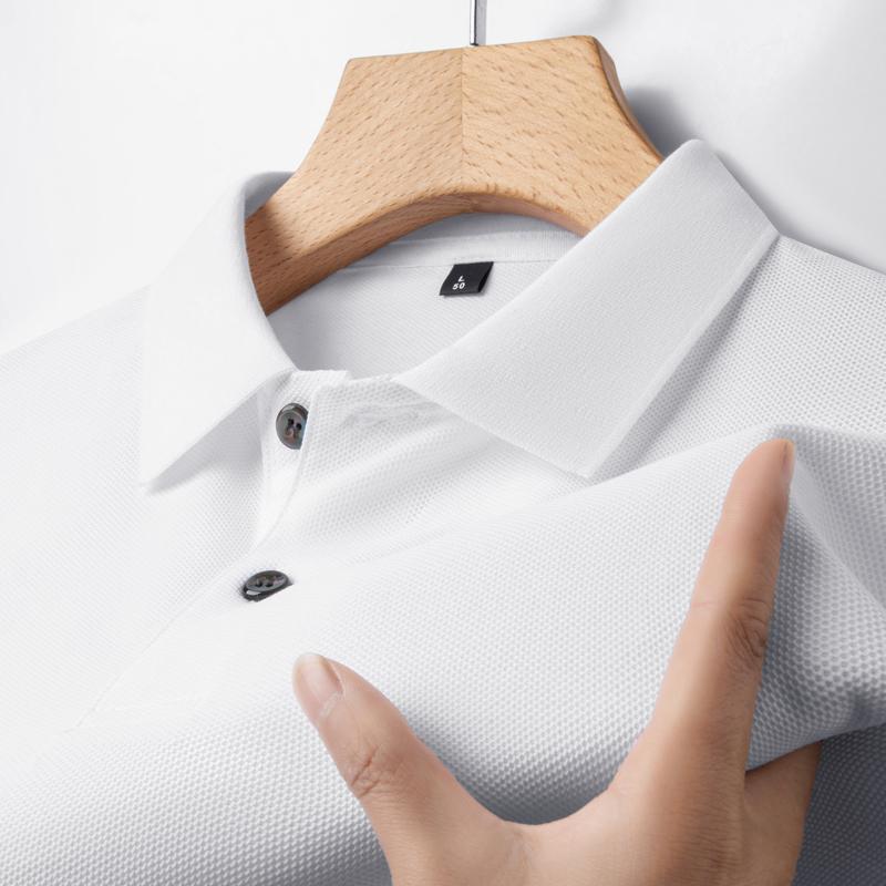 Men's 100% Cotton Polo Shirt -2026 Summer Fashion Casual Short Sleeve, Breathable Lapel Tee,10 Colors, Ideal for Golf and Sports