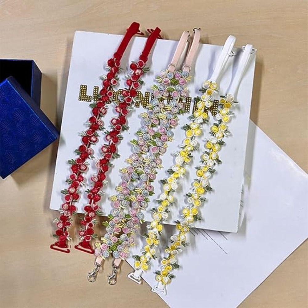 Polyester Floral Bra Straps Lace Bra Straps Replacement Creative Gift Floral Shoulder Belts