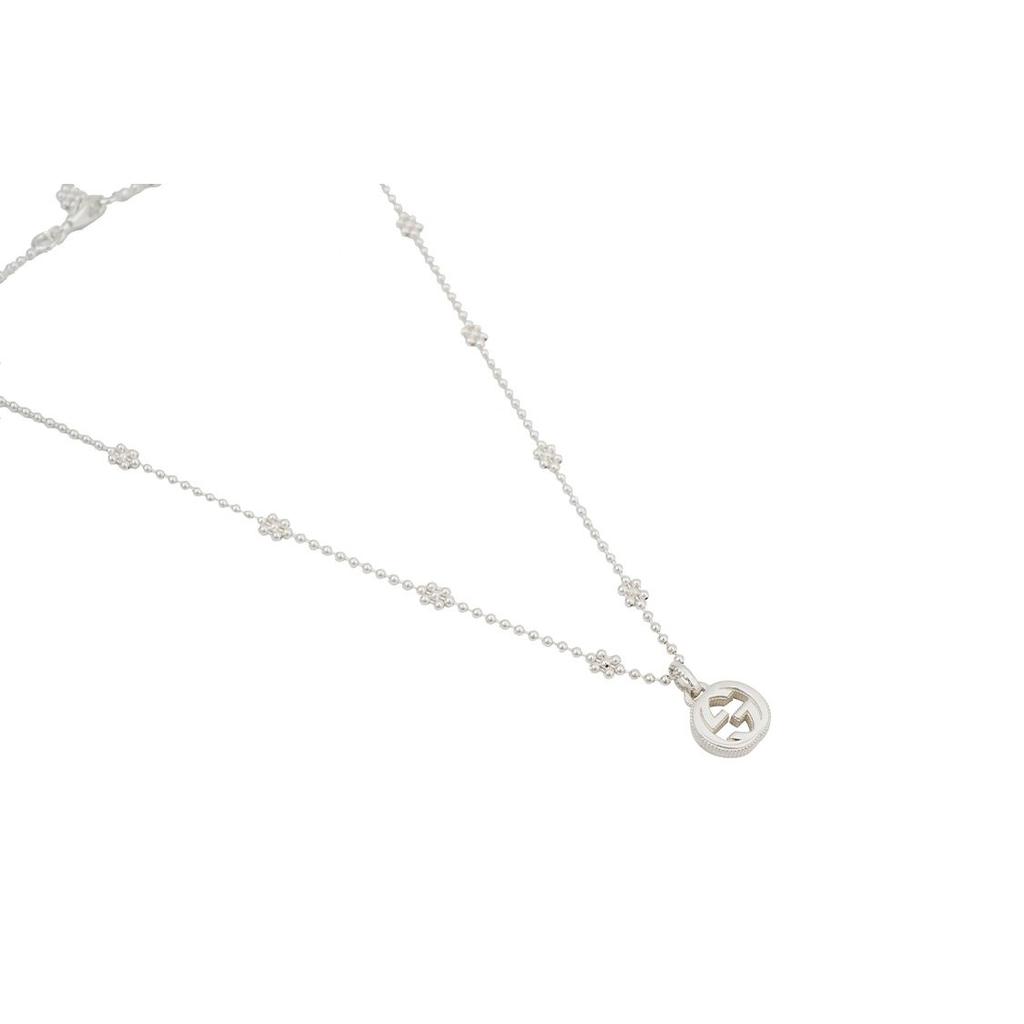 Gucci Interlocking Double G Pattern Shiny 925 Silver Necklace Women necklace 479221-J8400-8106