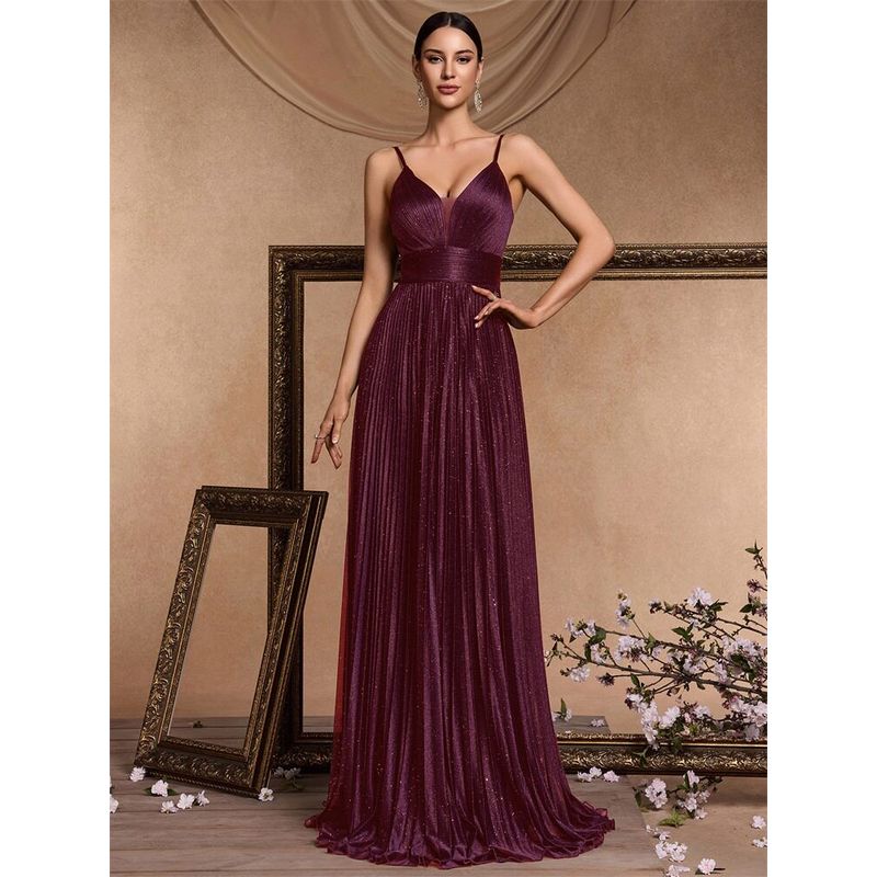 

European and American New Style Wedding Evening Dress for Women, Sexy Backless Elegant Slim-Fit Long Dress, Blue Dress for Women Purple Red XL