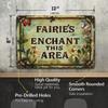 Fairy Garden Metal Wall Art Vintage Enchanted Fantasy Decor