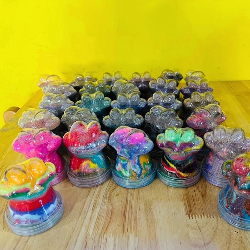 WTEMPO Creative DIY Festive Decorative Jars Transparent Plastic Jars with Smooth Screw-on Lids Home Mini Items Organization and Storage Cute Jars