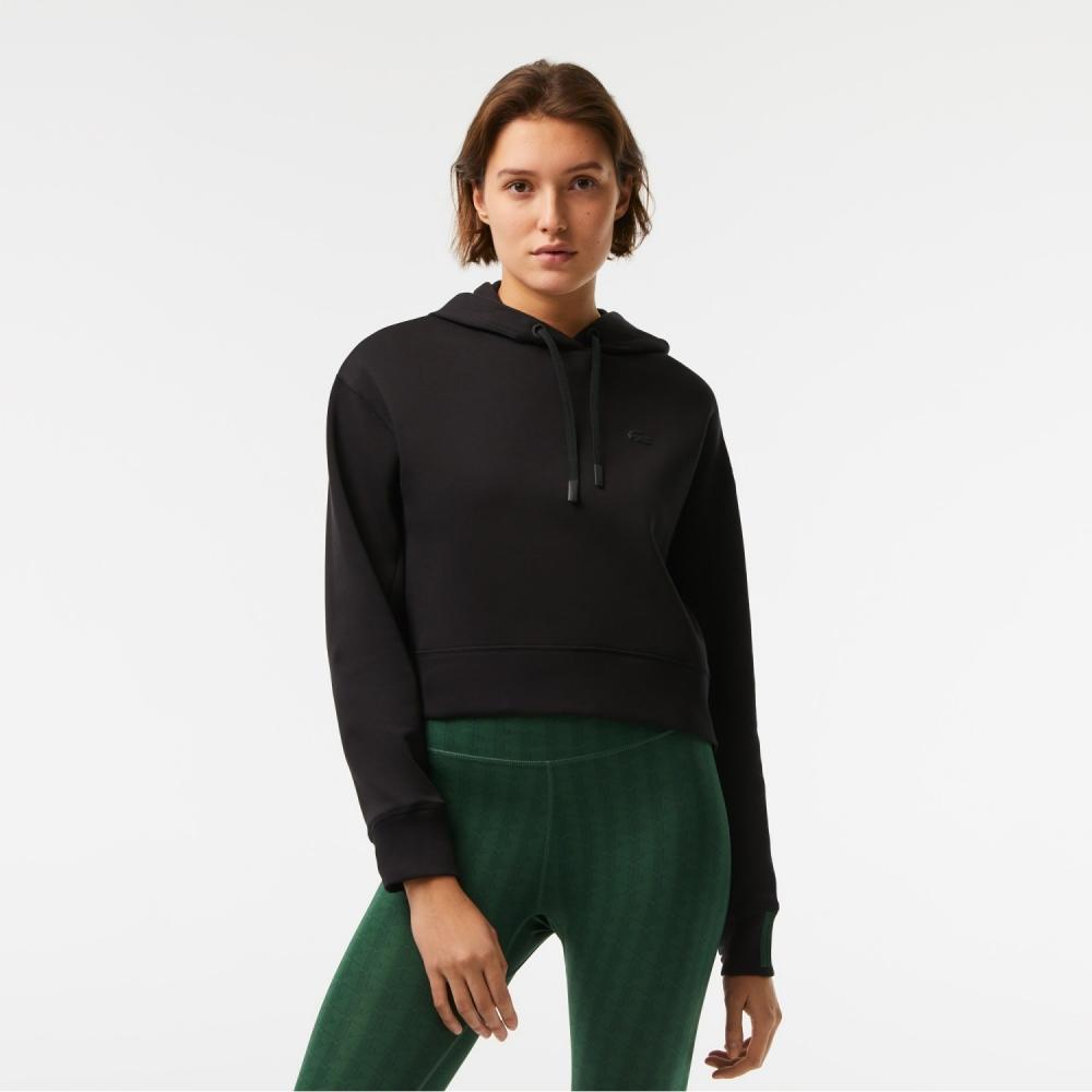 

LACOSTE Женская футболка с капюшоном на боковой молнии [черный]