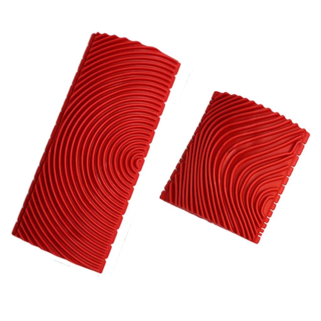 2 Piece Wood Grain Painting Tool Set, Color Looks Like Wood, Wear Resistance, Empaistic Wood Texture Grain Tool for Art Paints