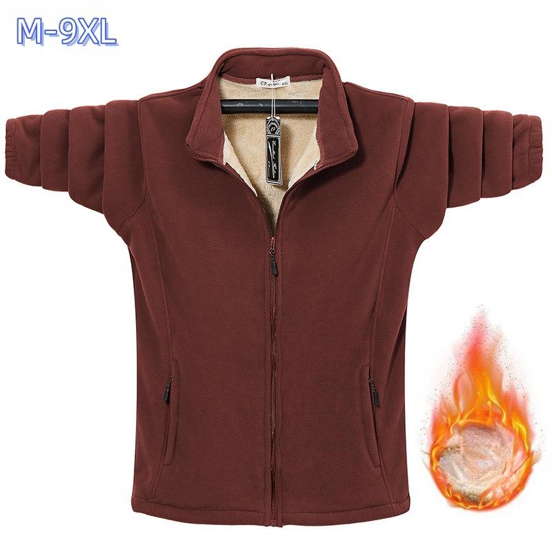 New loose plus size men's plus lambswool warm casual sports lapel lightweight soft anti-wrinkle breathable cotton long-sleeved sweater jacket