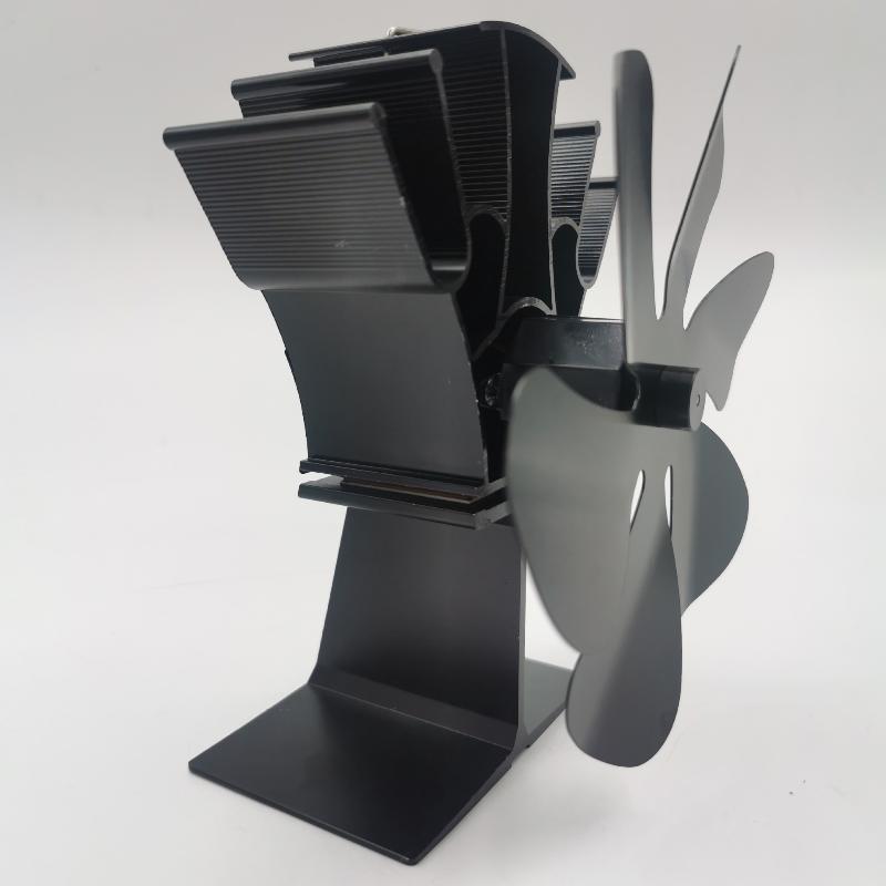 6-Blade Heat Self-Powered Stove Fireplace Fan For Wood Log Burner Fireplace Quiet Environmental Fan Efficient Heat Distribution